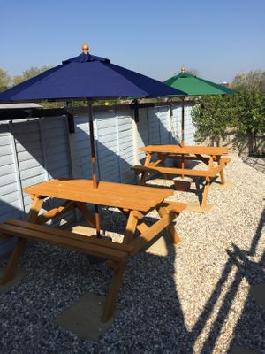 Rear Courtyard at The Mortar & Pestle Vegan Tearoom in Dymchurch