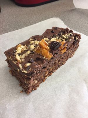 No Bake Almond Butter Brownie at The Mortar & Pestle Vegan Tearoom in Dymchurch