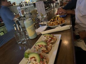 Vegan ceviche  at Beelman's in Los Angeles