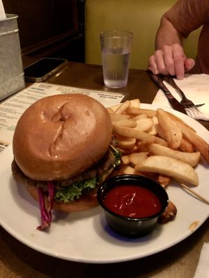 Tasty burger   at Beelman's in Los Angeles