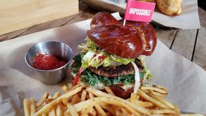 that's a tasty impossible burger at Beelman's in Los Angeles