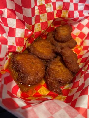 Peri-Peri SAUCED WANGZ (Think Spicy Candy Sauce)  at Heavenly Buffaloes in Durham