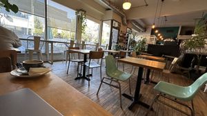 Inside on a Saturday morning  at  Field Trip Cafe in Toronto