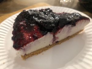 The best cheesecake in town, so they said , and it probably is. at Missfagiola in Bologna