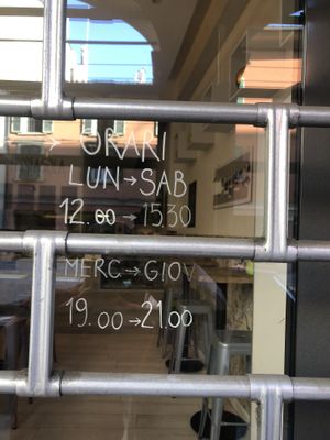 Opening times  at Missfagiola in Bologna
