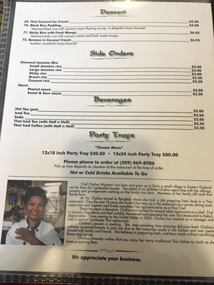 Ask for Vegan options, they are wonderful  at Thai House in Yakima