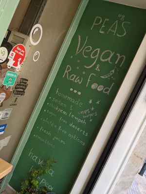 Outside at Peas in Athens