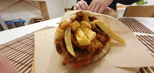 Seitan gyros at Peas in Athens