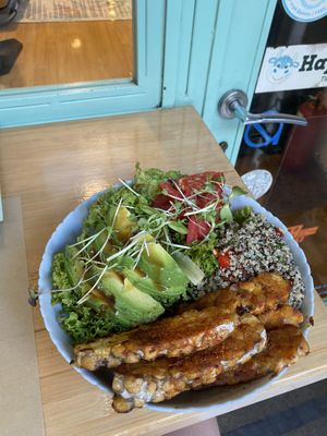 Teriyaki tempeh  at Peas in Athens