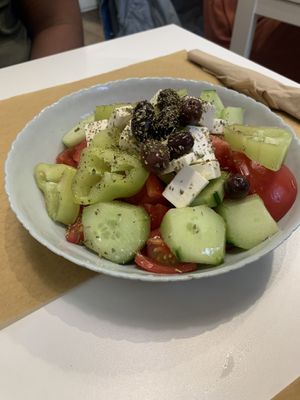 Greek salad  at Peas in Athens