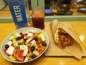 Greek Me €8.50; Pita Pita €4.50 at Peas in Athens