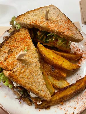 Seitan club. Tasteless:( at Peas in Athens