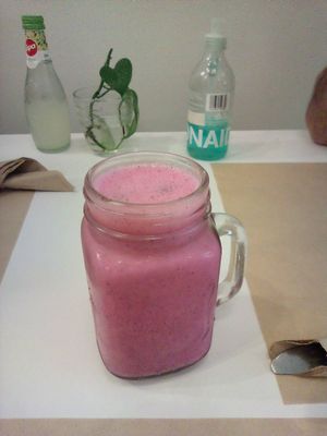 Dragon fruit smoothie at Peas in Athens