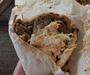 Seitan wrap at Peas in Athens