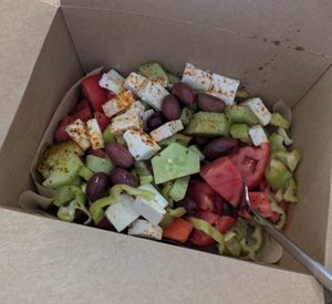 Greek salad at Peas in Athens