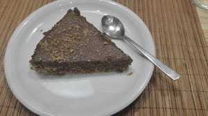 raw vegan cake at Peas in Athens