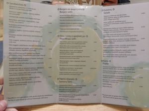 Menu at Peas in Athens