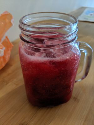 detox juice at Peas in Athens