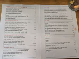 menu at Peas in Athens