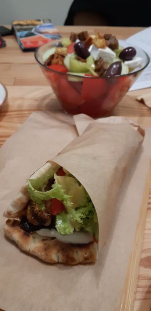 Greek Souvlaki at Peas in Athens