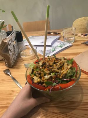 Tempeh salad  at Peas in Athens