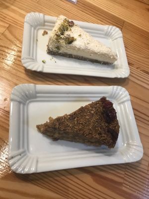 Raw cakes  at Peas in Athens