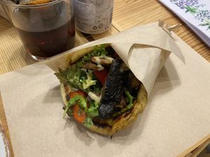 Mushroom Souvlaki  at Peas in Athens