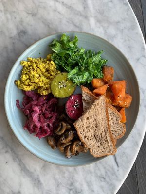 vegan breakfast (gf bread upon request) at The Loft in Canggu
