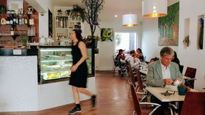 Cafe interior at Nature Cafe/Bar in Frankston
