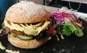 Protein burger at Nature Cafe/Bar in Frankston