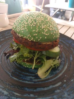 Protein burger   at Nature Cafe/Bar in Frankston