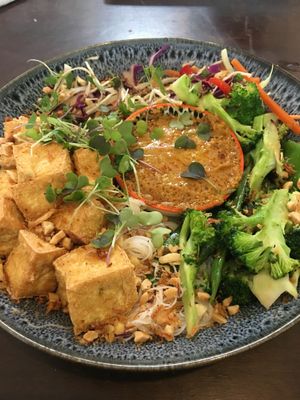 Tofu Satay Bowl at Nature Cafe/Bar in Frankston