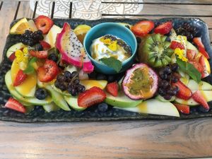 Fruit Nachos  at Nature Cafe/Bar in Frankston