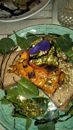 smashed pumpkin, vegan fetta and more at Nature Cafe/Bar in Frankston