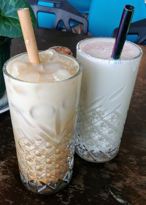 Iced latte and vanilla milkshake  at Nature Cafe/Bar in Frankston