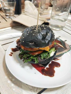 "chicken" burger at Nature Cafe/Bar in Frankston
