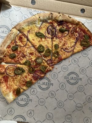 Half of a 36cm vegan pizza  at Pizza Lab in Plovdiv