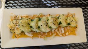 Sichuan cucumber appetizer at Boulder Dushanbe Teahouse in Boulder