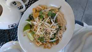 Vegan Spicy Peanut Noodles at Boulder Dushanbe Teahouse in Boulder