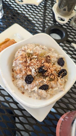 Vegan rice pudding dessert at Boulder Dushanbe Teahouse in Boulder