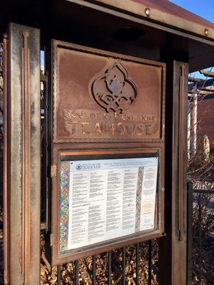 Menu at Boulder Dushanbe Teahouse in Boulder
