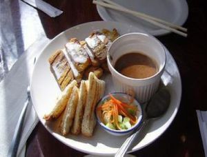 tofu peanut satay at Noodle Time in Seattle