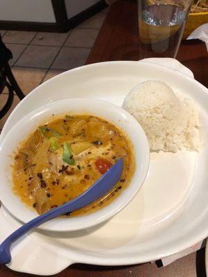 Pumpkin curry with duck  at Noodle Time in Seattle