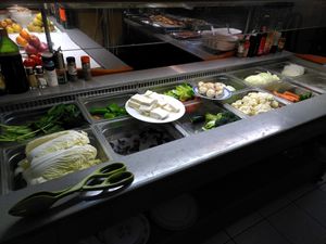 You compose your own main dish from all of these! at Restaurant Pékin in Nice