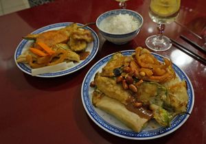 Appetizers from the buffet at Restaurant Pékin in Nice