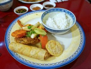 Appetizers from the buffet at Restaurant Pékin in Nice