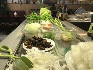 Some of the veggies to choose from for your wok  at Restaurant Pékin in Nice
