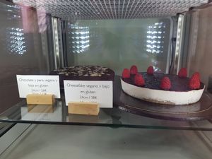 Vegan cakes at Nabucco Obrador Vegetaria in Barcelona