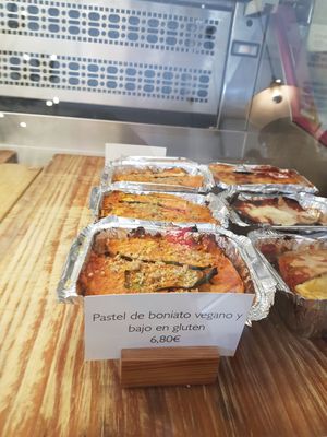 Vegan sweet potato cake at Nabucco Obrador Vegetaria in Barcelona