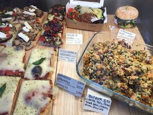 Vegan burger  at Nabucco Obrador Vegetaria in Barcelona